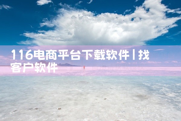 116电商平台下载软件